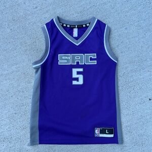 NBA Sacramento kings Purple and Gray Jersey for Fans #5 Fox